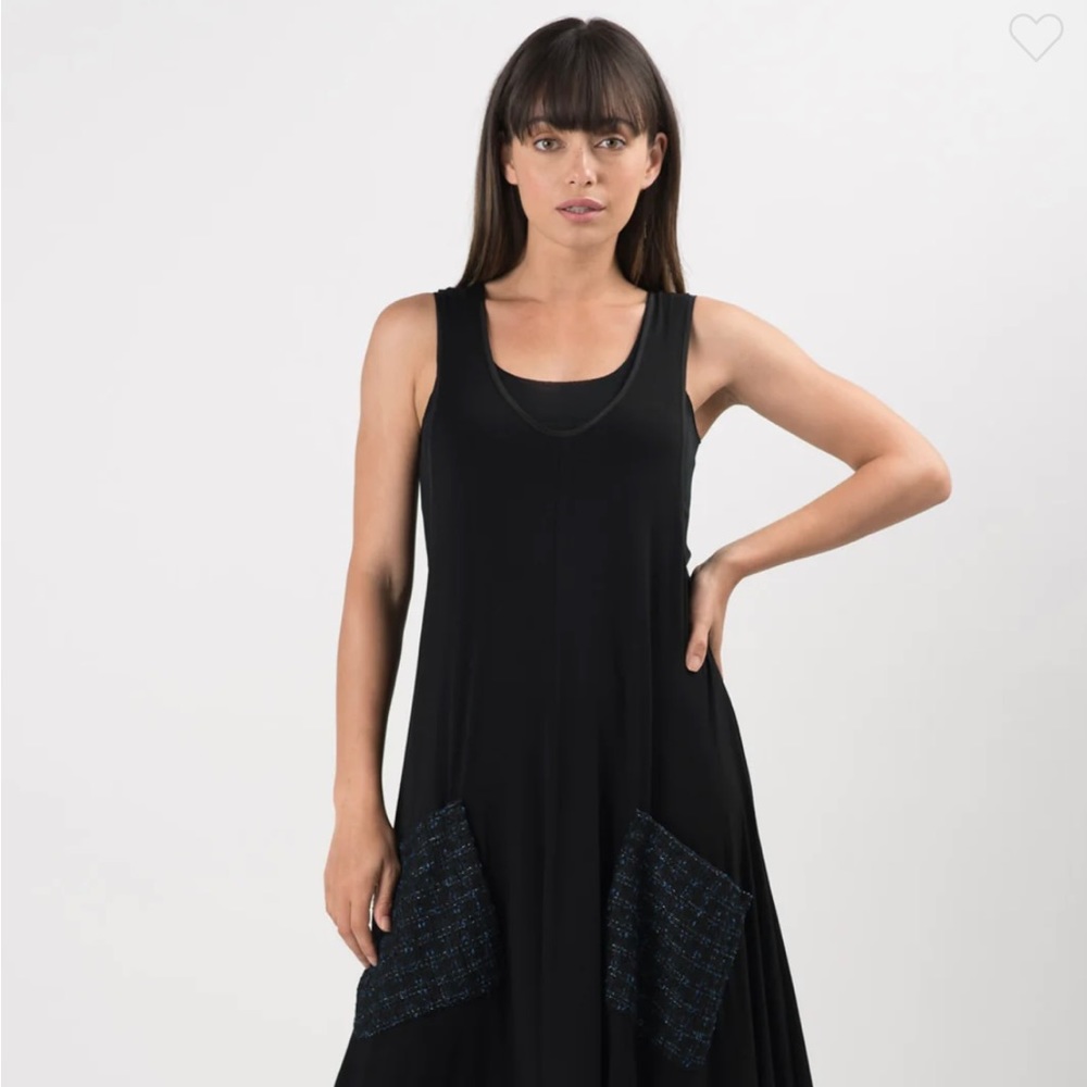 NWT Ruti black and navy Parker Tank Dress